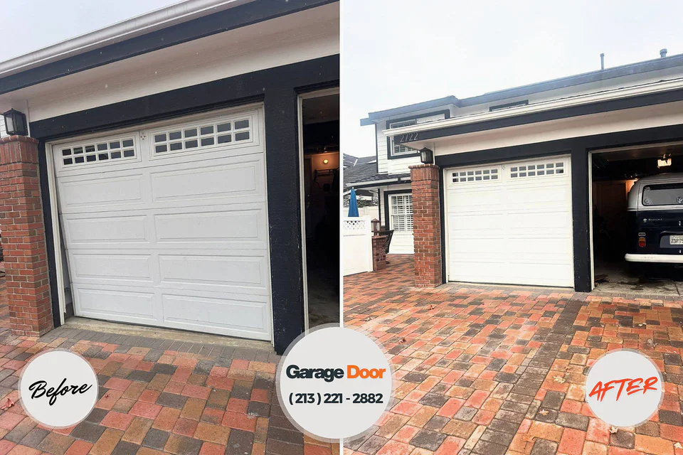 Before and after: garage door repair Hawaiian Ocean View, HI